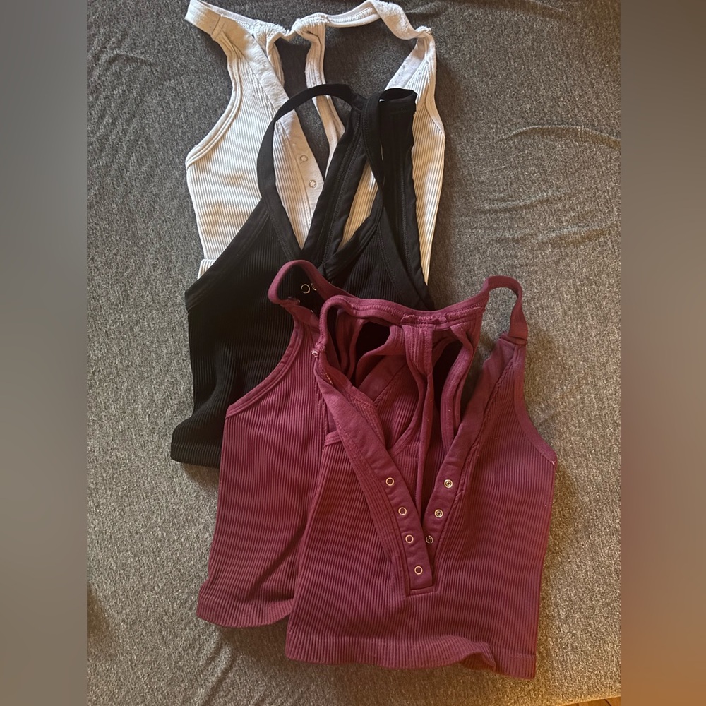 Free people WHITE/CREAM movement tanks